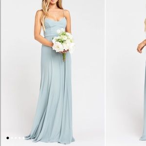 Godshaw Goddess Gown in Silver Sage Crisp